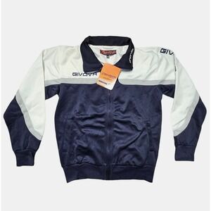 Givova Tuta Africa Tracksuit Jacket Mens Blue/White Full Zip Size XS‎ NWT